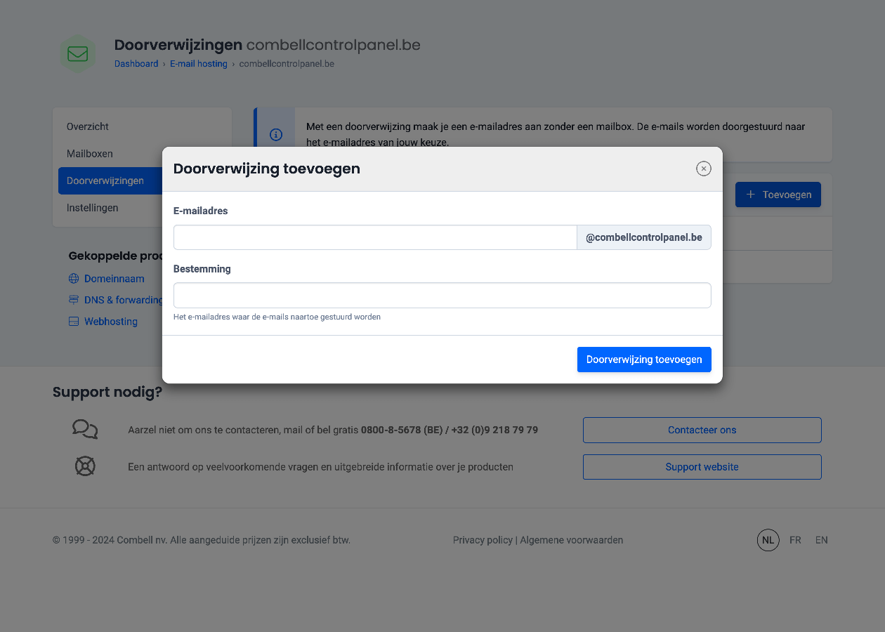 Maak alternatieve e-mailadressen