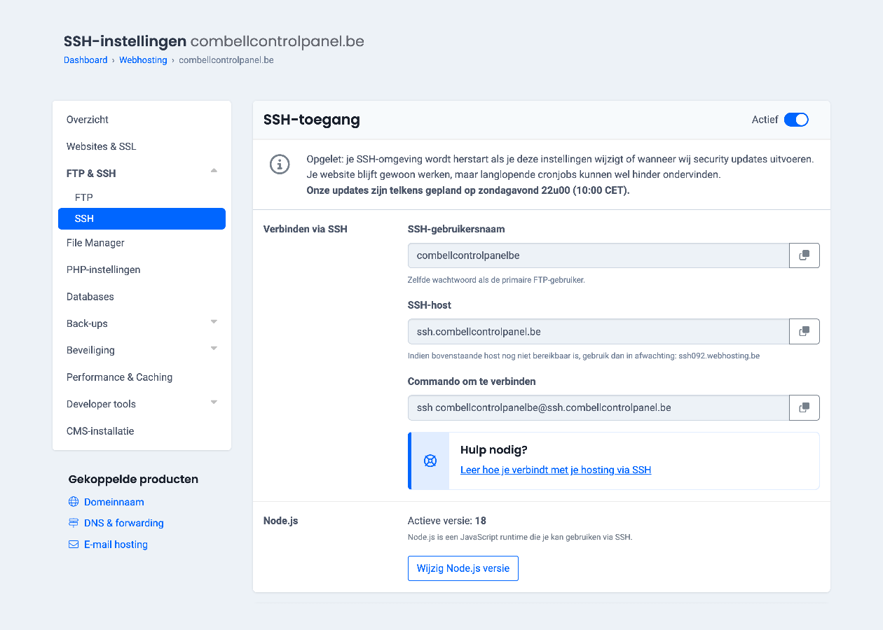 SSH-toegang opzetten