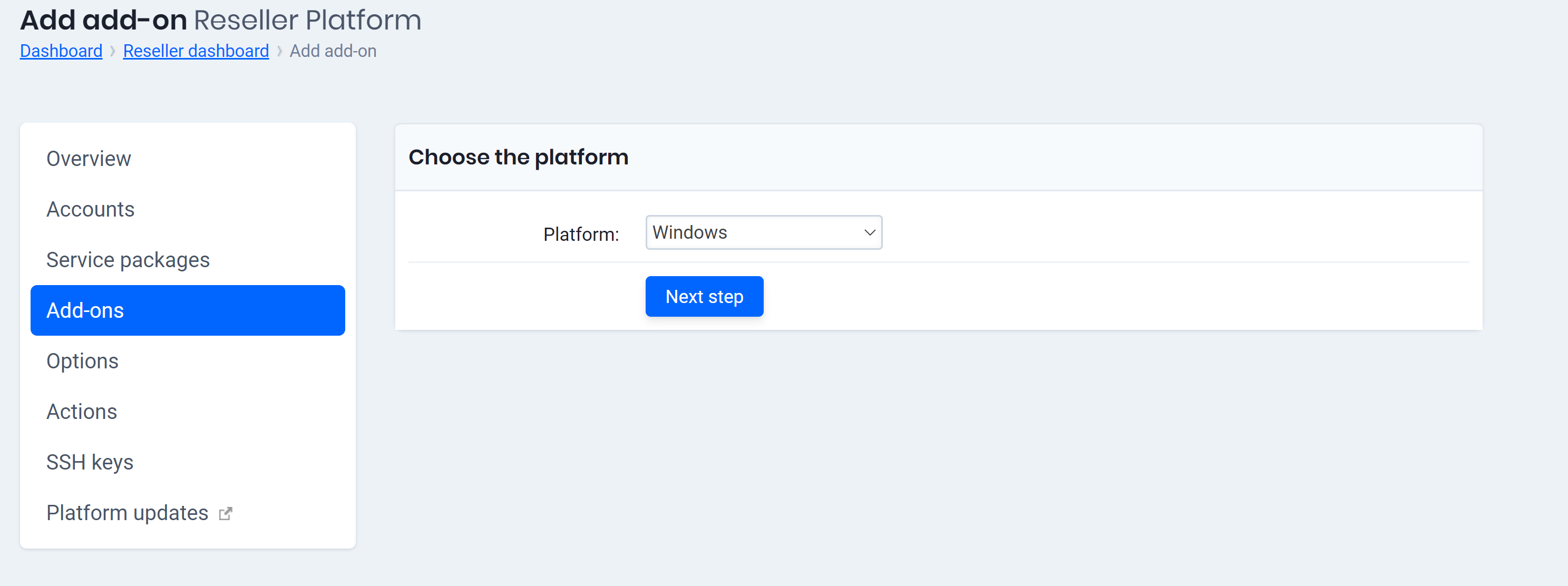 OS for add-on
