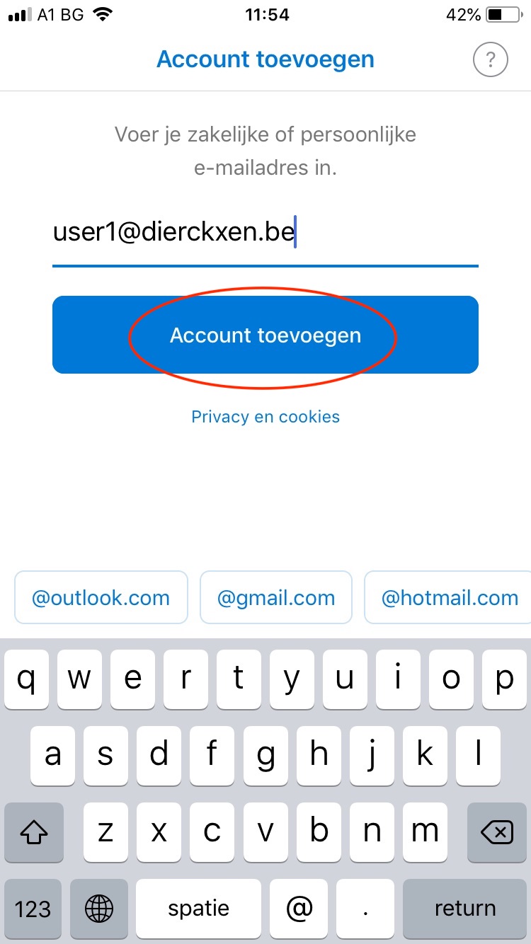 account toevoegen