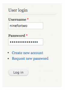 Log in Drupal admin