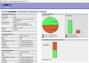 Open het apc.php bestand