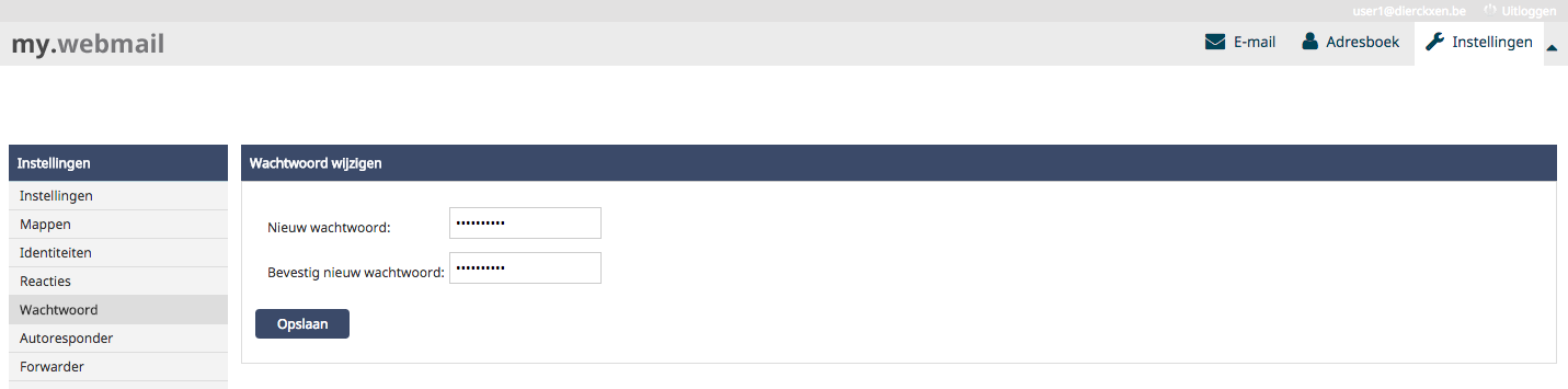 Instellingen > Wachtwoord