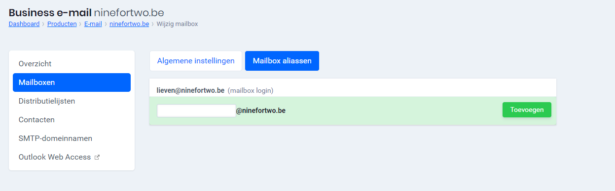 Mailbox aliassen