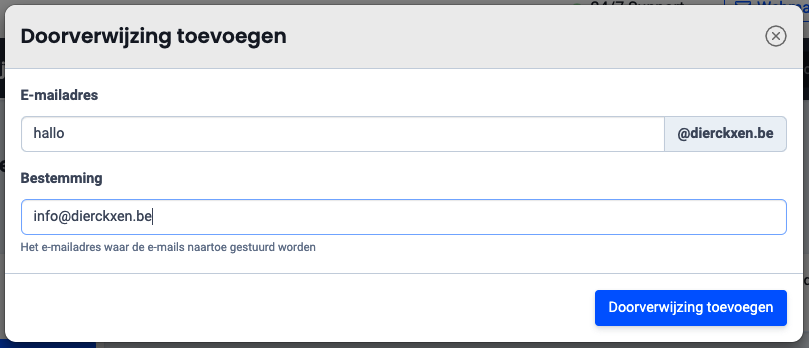 doorverwijzing aanmaken