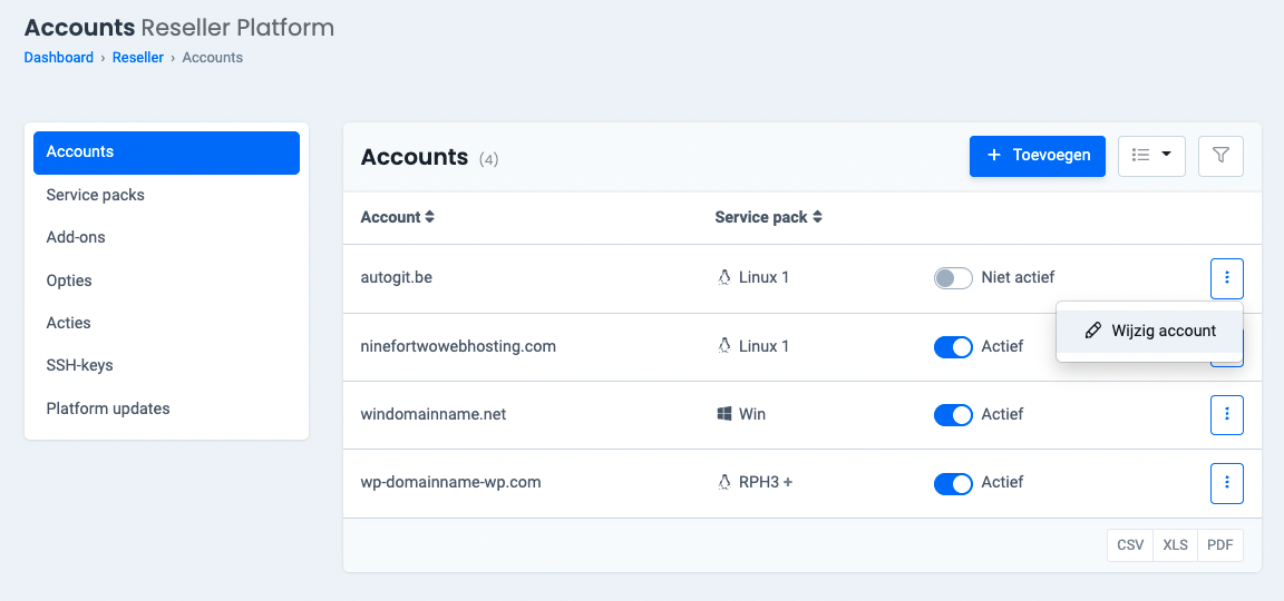 accounts reseller