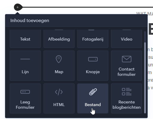 bestand toevoegen plus